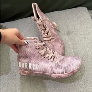 NOBULL Pink Athletic Shoes with Metallic Finish